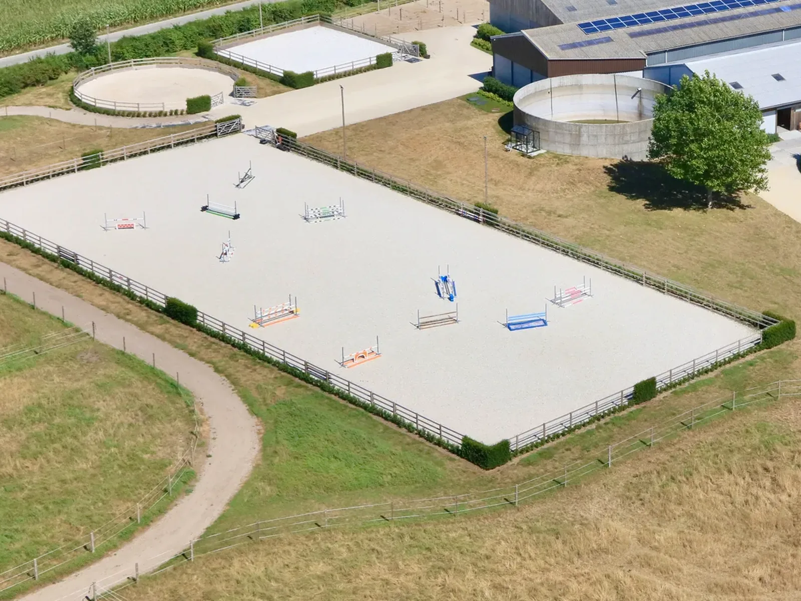 30 by 70 metre ebb-and-flow outdoor arena